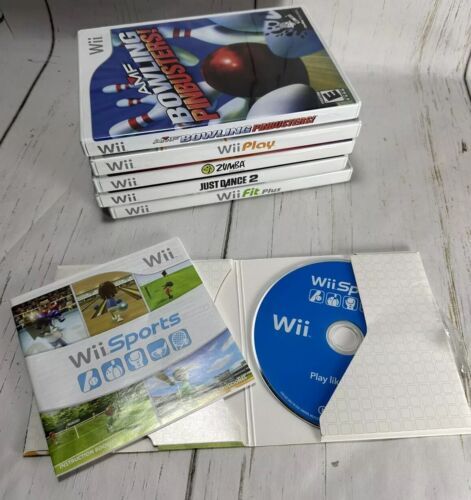 Wii Console Bundle 6 Game Lot w/ Wii Sports and Controllers RVL-001 GameCube 海外 即決_Wii Console Bundle 5