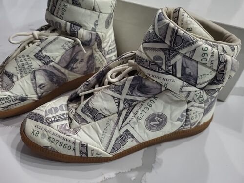 メイソン Margiela Future Men's Size 7 Eu 40 Dollar Bill High Top スニーカーs Shoes 海外 即決_メイソン Margiela Futu 4
