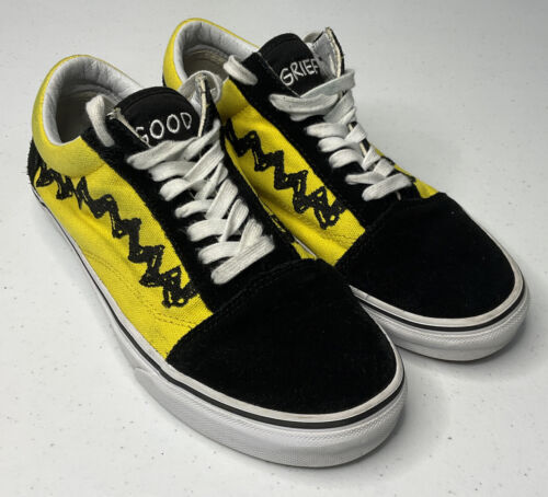 バンズ x Peanuts Charlie ブラウン Old Skool Shoes Sneakers Good Grief Men Sz 7 海外 即決_バンズ x Peanuts Char 1