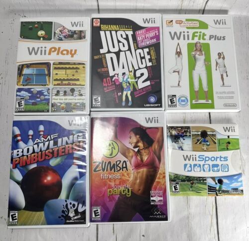Wii Console Bundle 6 Game Lot w/ Wii Sports and Controllers RVL-001 GameCube 海外 即決_Wii Console Bundle 3