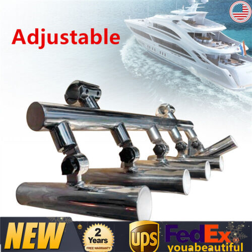 5 Rod Holder Fishing Console Boat T Top Rocket Launcher Stainless Steel  USA 海外 即決