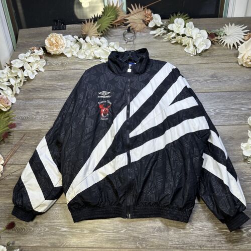 Vintage 90s Umbro Soccer Windbreaker Jacket Full-Zip Men's Large Oneonta College 海外 即決の画像1