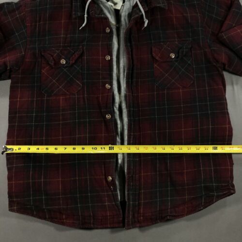 Field & Stream Flannel Red Plaid Hoodie Quilted Shacket Button Zip Men's Large 海外 即決_Field & Stream Fla 4