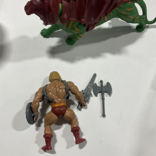 He-Man 1981 Masters Of The Universe Complete With Battle Cat 1983 Toys Mattel 海外 即決の画像3