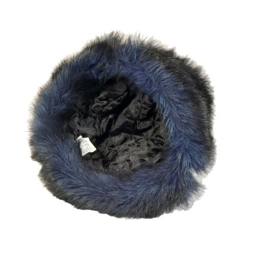 Moschino Vintage Trapper Hat with Faux Fur Lining Black Made in Italy Size Large 海外 即決_Moschino Vintage T 8