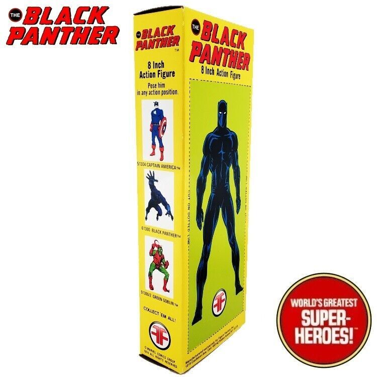 Mego Black Panther w/ Box Custom For WGSH 8" Action Figure 海外 即決_Mego Black Panther 3