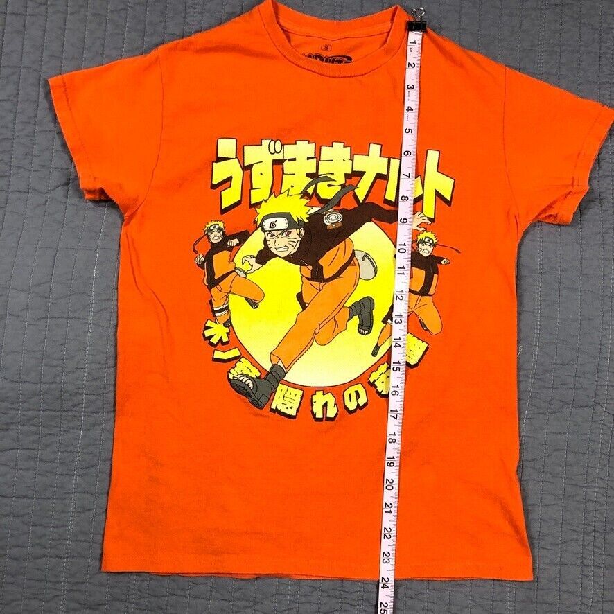 Naruto Shippuden Shirt Adult Small Orange Anime Graphic Vintage 2002 Y2K Rare 海外 即決