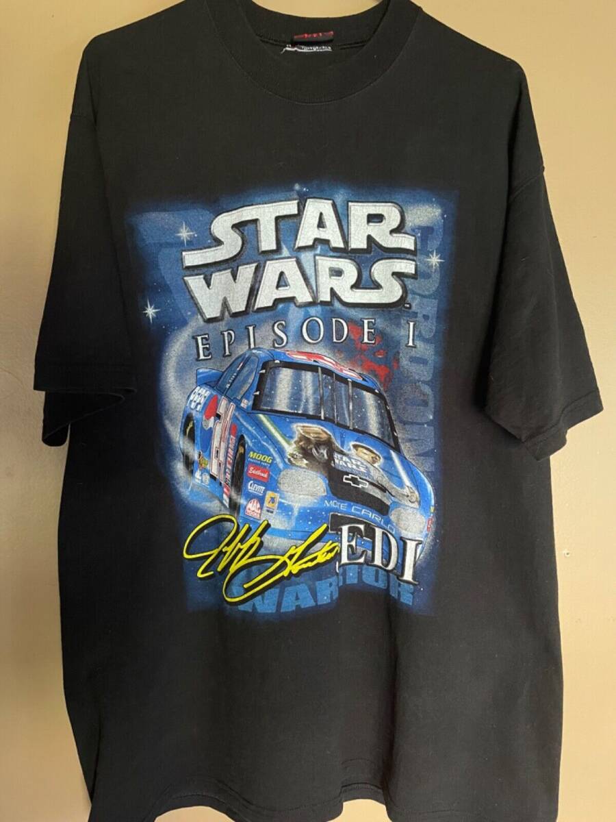 Vintage 90s NASCAR Star Wars episode 1 Jeff Gordon Pepsi XL Tee Shirt VTG 海外 即決