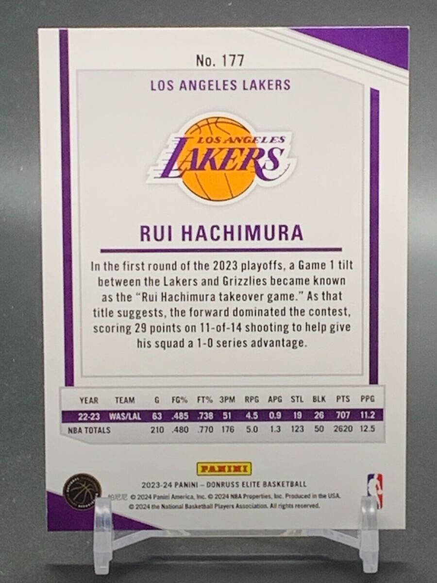 2023-24 Panini Donruss Elite Orange #177 RUI HACHIMURA Los Angeles Lakers 海外 即決_2023-24 Panini Don 2