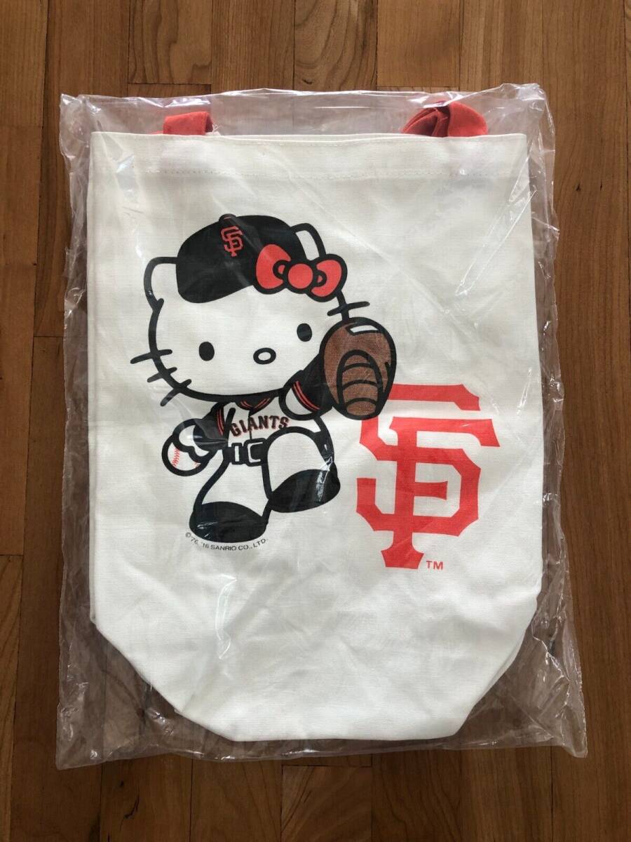 San Francisco Giants Hello Kitty Tote Purse Bag White Orange Canvas SGA New 海外 即決_San Francisco Gian 1