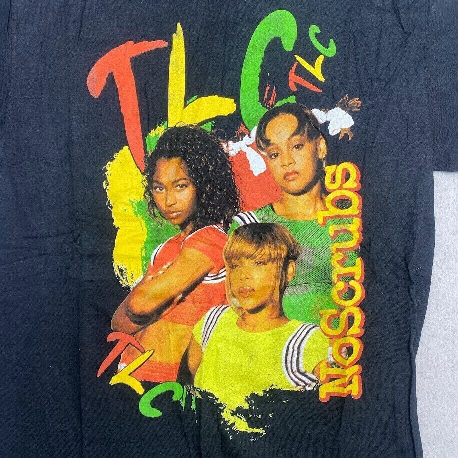 TLC Girl Group Music Graphic Tee Thrifted Vintage Style Size M 海外 即決_TLC Girl Group Mus 3