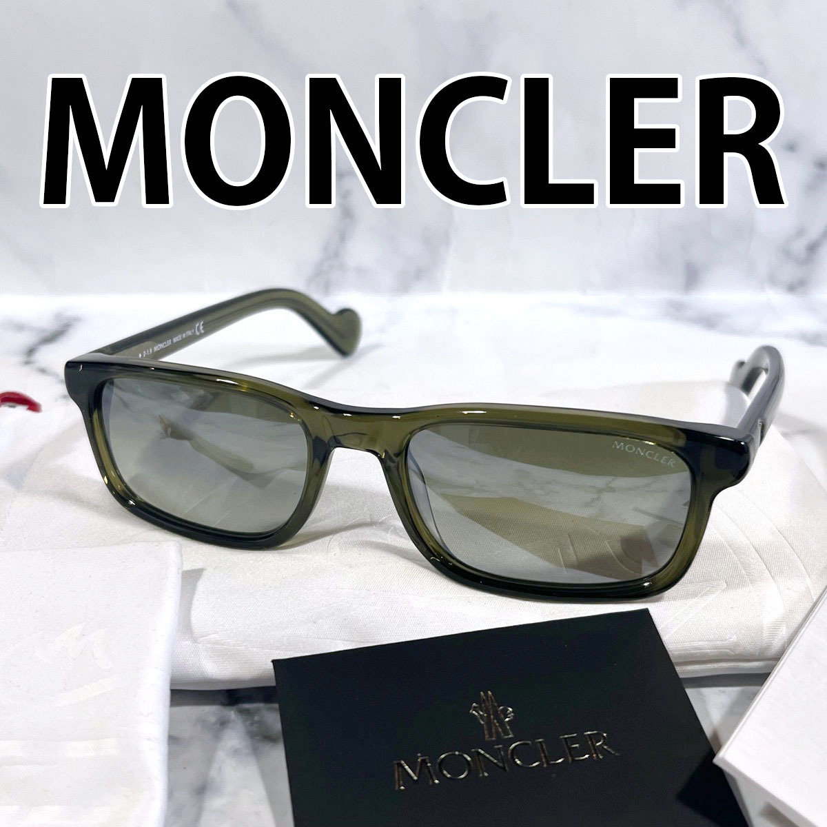 ★1円スタート★ 正規品 モンクレール MONCLER ML0116 ML116 45Q クリア サングラス メガネ 眼鏡 モンクレ アイウェアの画像1