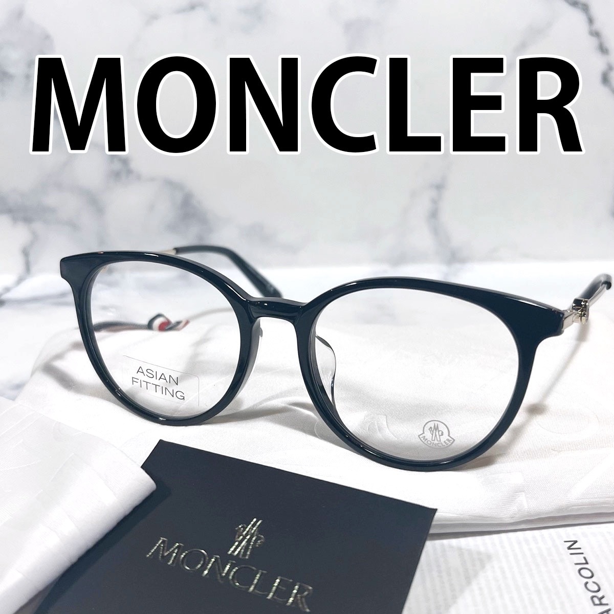 ★1円スタート★ 正規品 モンクレール MONCLER ML5136 001 ブラック サングラス メガネ 眼鏡 モンクレ アイウェア の画像1