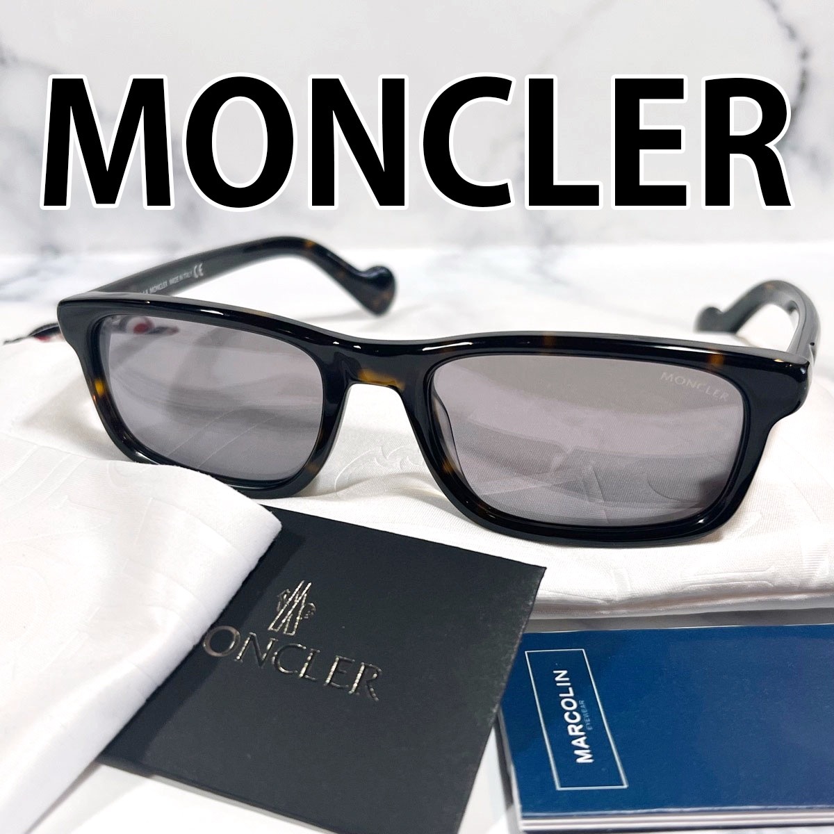 ★1円スタート★ 正規品 モンクレール MONCLER ML0116 ML116 52C べっこう柄 サングラス メガネ 眼鏡 モンクレ アイウェア の画像1