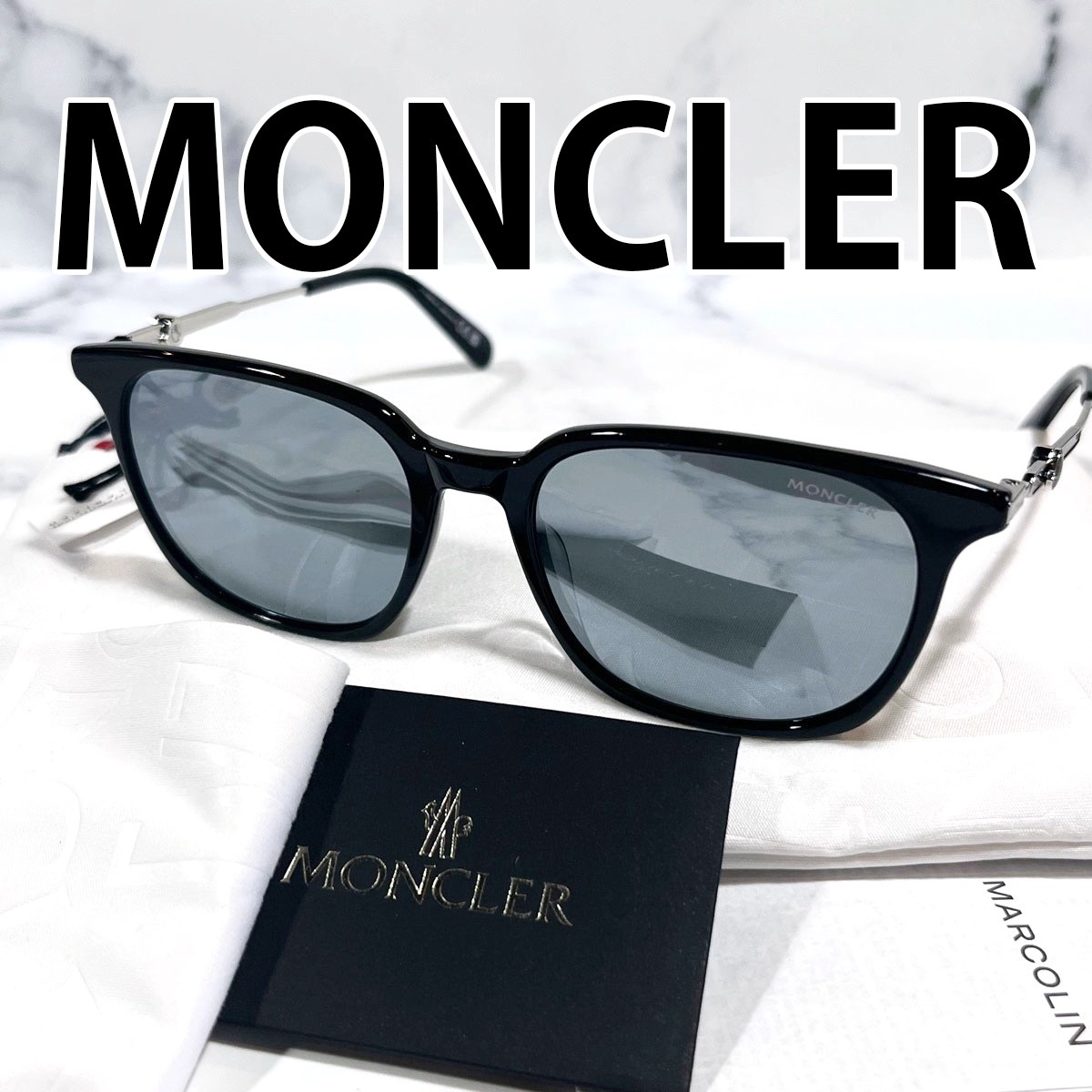 ★1円スタート★ 正規品 モンクレール MONCLER ML0225 01D サングラス メガネ 眼鏡 モンクレ アイウェアの画像1