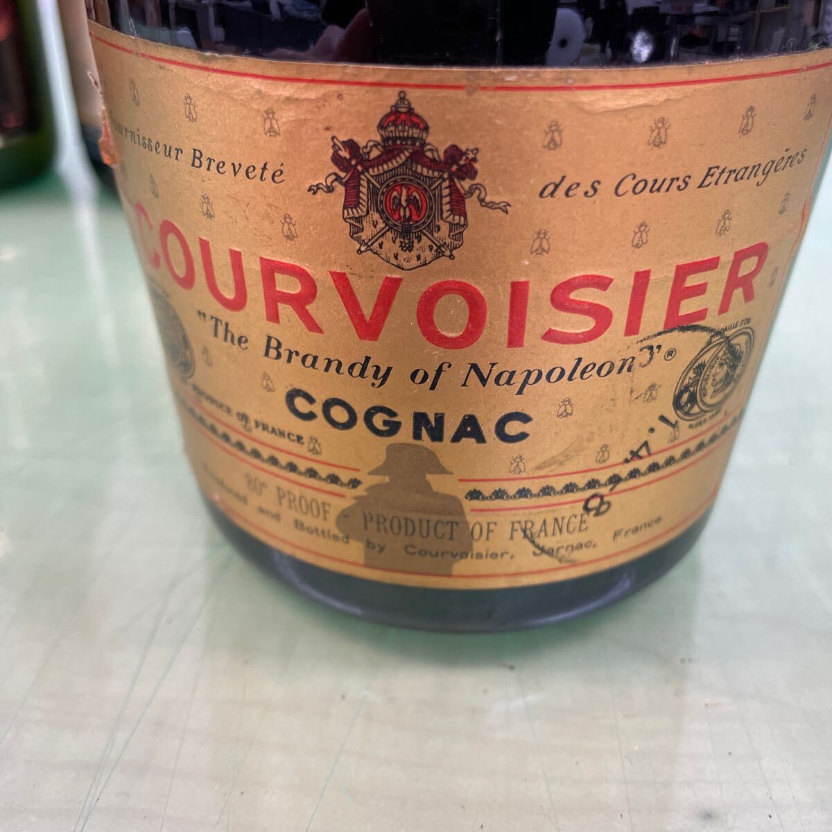 ◎ブランデー まとめて5点古酒 グリーンボトル NAPOLEON COURVOISIER などクルボアジェ ナポレオン VSOP miya11_画像2