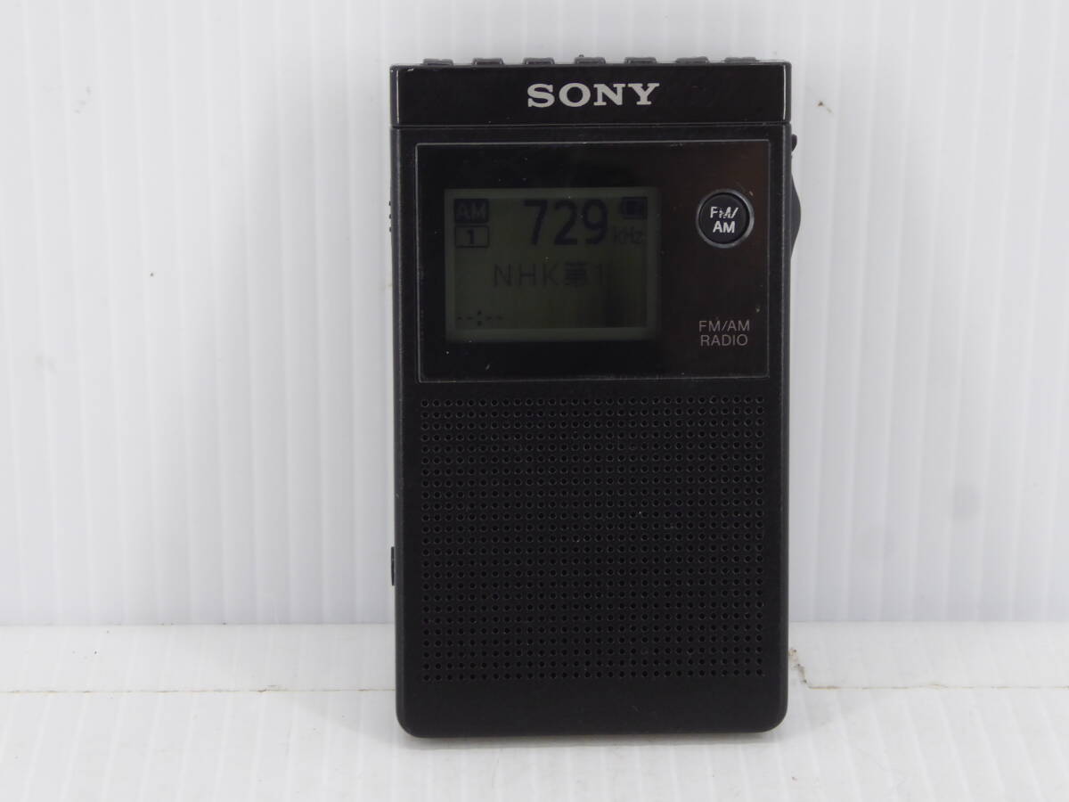 ★☆SONMY ワイドFM対応 FM/AMポケットラジオ SRF-R356 難あり動作品 オマケ新品電池付き☆★の画像1