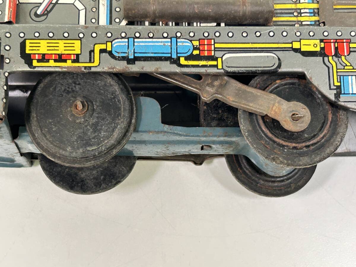 TN0603-143 2637【1円スタート】 米澤玩具 ブリキ 蒸気機関車 EXPRESS C-52 昭和レトロ 鉄道 模型 アンティークの画像9