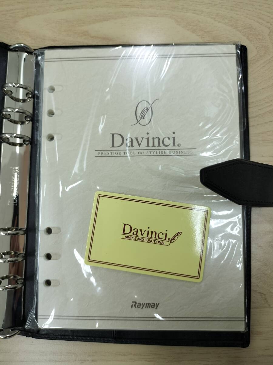 455 Davinci ダヴィンチ 手帳 ブラック ロロマクラシック 経年保管品_画像9