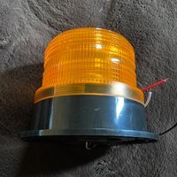 12/24V 兼用 フラッシュ ストロボ 回転灯 LED 警告灯 イエローの画像3