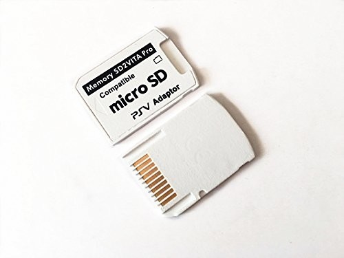 送料無料…PlayStation Vita メモリーカード変換アダプター Ver.5.0 ゲームカード型 microSDカードをVitaのメモリーカードに変換可能〈白〉_画像1