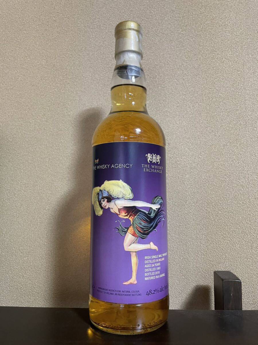 【Whiskynotes 91pts!】アイリッシュシングルモルト 24年 1993-2018 バレル 48.2% ウイスキーエージェンシー TWE向け 700ml 未開封の画像1