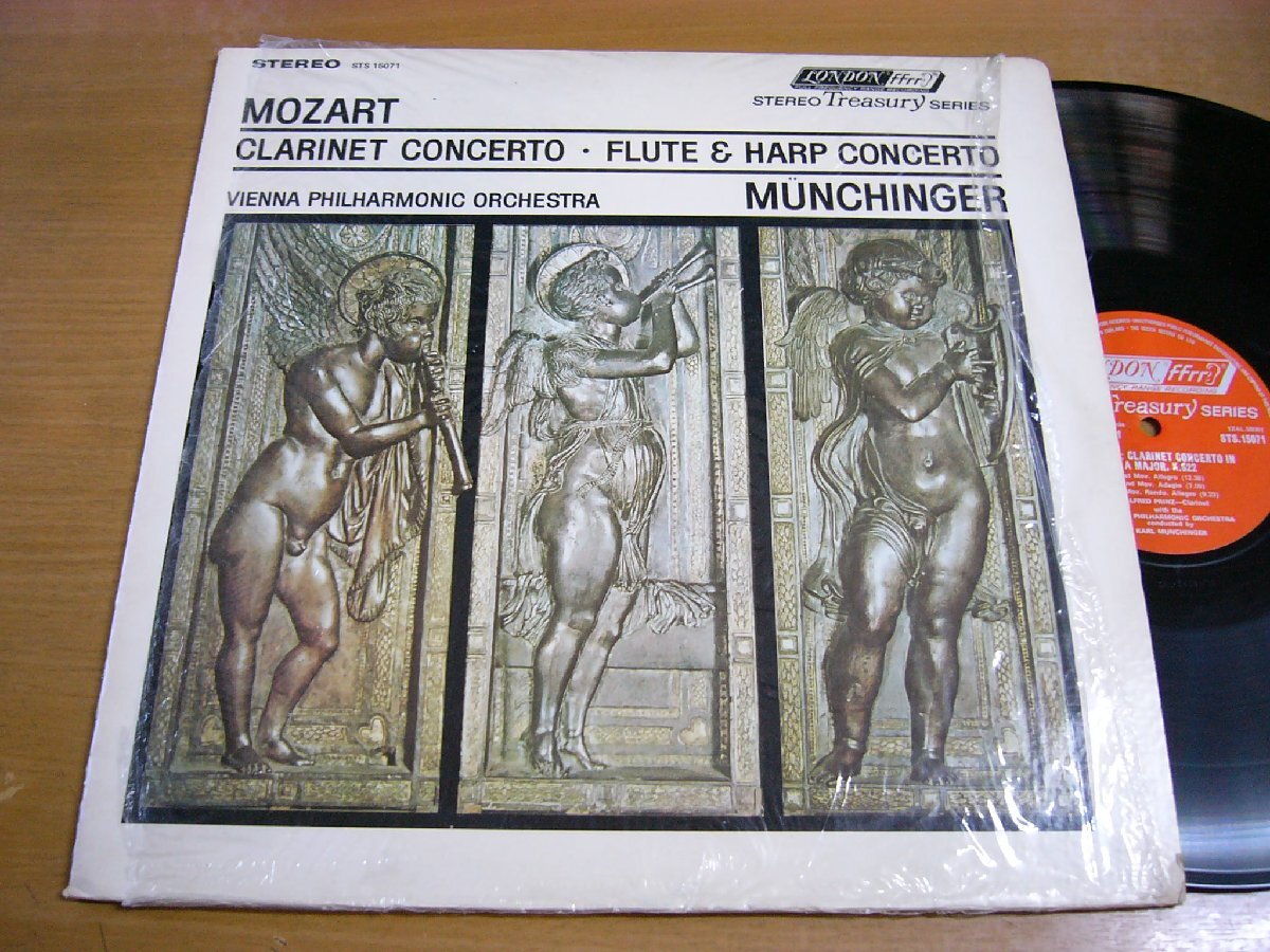LPz457／【UK盤】ミュンヒンガー：モーツァルト クラリネット協奏曲K622/フルートとハープのための協奏曲K299.の画像1