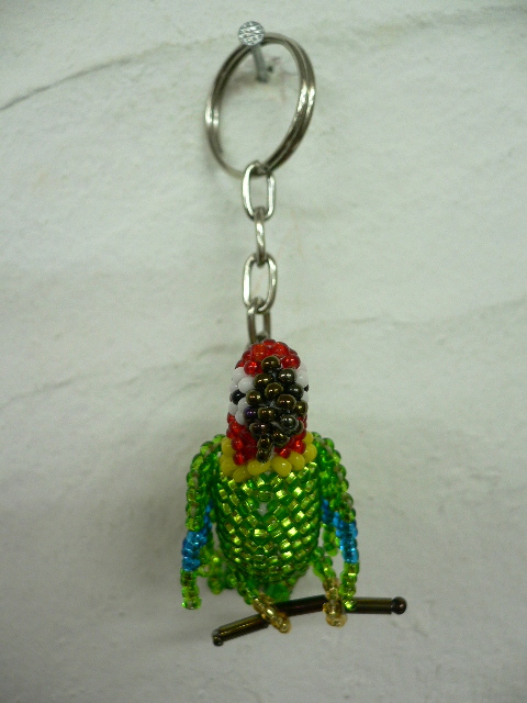  beads key holder parrot .. beads knitting beadwork si-do beads beads Work hand made soft toy charm 