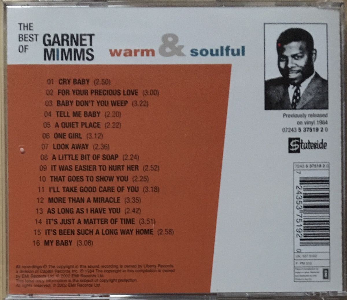 Garnet Mimms/Janis Joplinもカバーした名曲CRY BABY収録！ベスト決定盤！傑作！ディープソウル/サザンソウル/アーリーR&B/The Enchantersの画像2