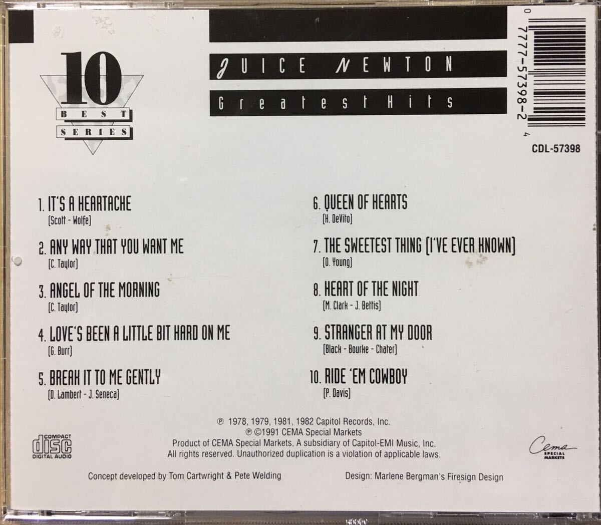 Juice Newton[Greatest Hits]78-82初期魅力を凝縮コンピ傑作！カントリーポップ/ソフトロック/ライトメロウ/AOR/女性ボーカル/名盤探検隊の画像2