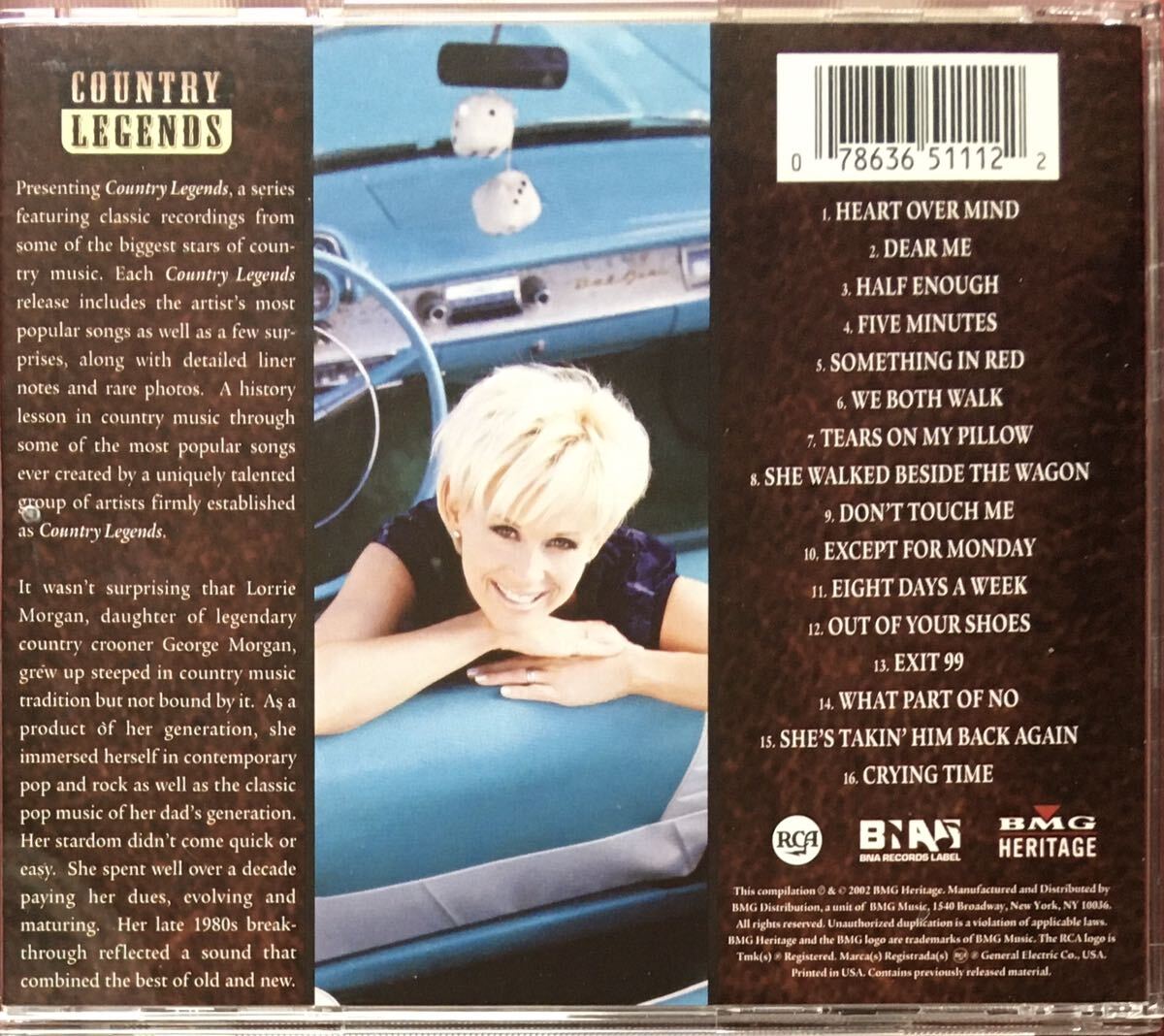 Lorrie Morgan[Country Legend] темно синий pi название запись!/ Country pop / soft блокировка /AOR/ женщина pop Vocal 