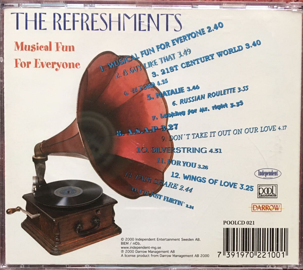 The Refreshments/Billy Bremner(Rockpile)プロデュース参加00年傑作/パブロック/ネオロカ/ロッキンブルース/ルーツロック/Geraint Watkinsの画像2