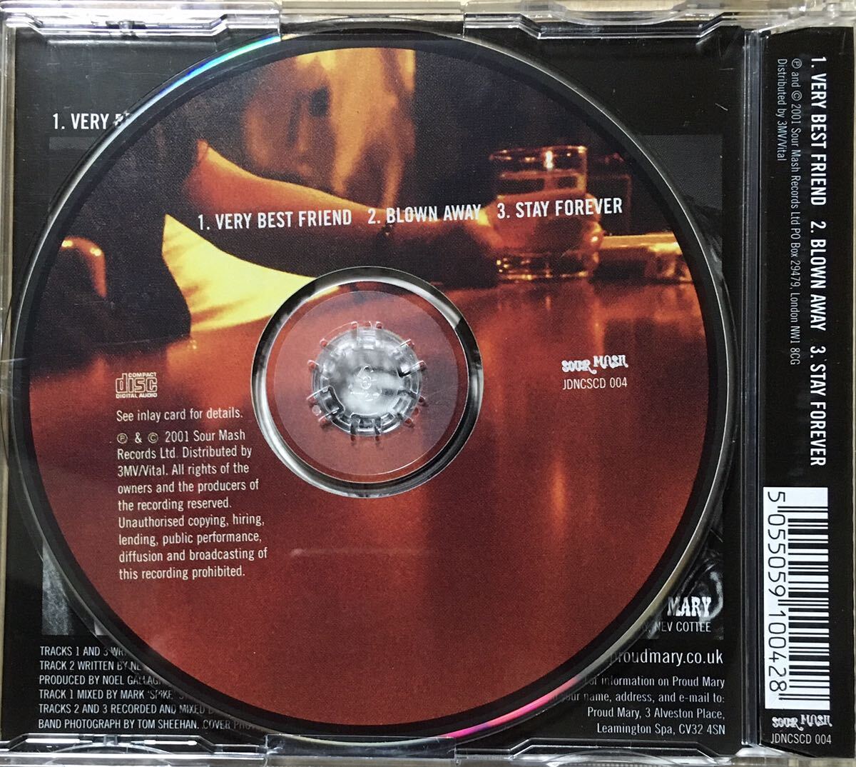 PROUD MARY[VERY BEST FRIEND](2001: UK-Sour Mash Records)廃盤貴重CDS/ ブリットポップ/ギターポップ/ネオアコ/Noel Gallagher(Oasis)_画像2