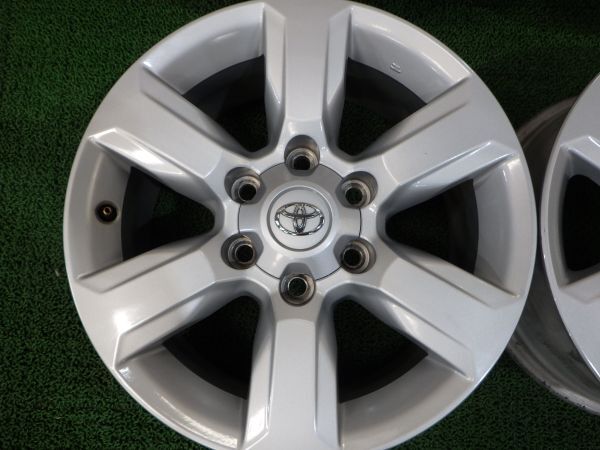 トヨタ ランドクルーザープラド 純正アルミホイール 17×7.5J 6H PCD139.7 +25 ハブ径106【4本/17インチ/ランクル】手渡し可_画像4