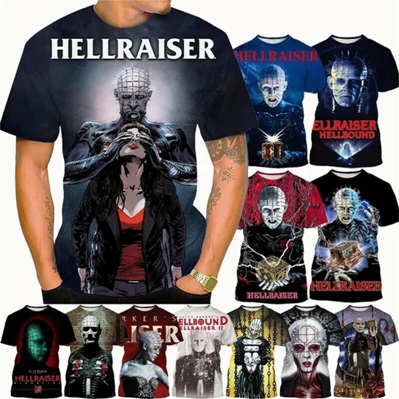 ☆未使用 ヘルレイザー ピンヘッド 3Dプリント 男女兼用 Tシャツ HELLRAISER PINHEAD ホラー 映画 15サイズ 5カラー セノバイト 魔導士