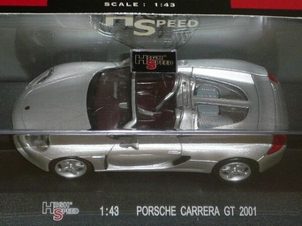 1/43 HIGHSPEED PORSCHE CARRERA GT 2001 銀の画像2
