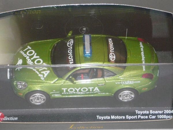 ☆1/43程度 J-Collection TOYOTA Soarer 2004 Toyota Motors Sport Race Car 緑_画像2