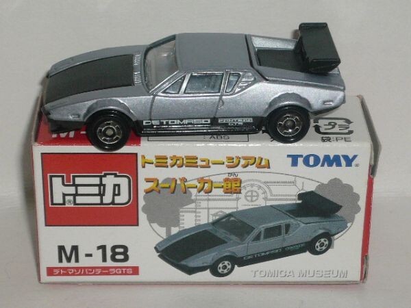 トミカ ミュージアム スーパーカー館 M-18 デトマソ パンテーラ GTS 黒/グレー(中国製)_画像1