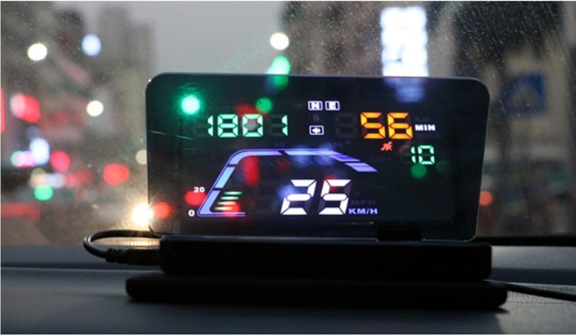 ニコマク NikoMaku HUD ヘッドアップディスプレイ GPS 【カラー 大画面 Q7 日本語説明書】 5.5インチ 車載ス_画像4