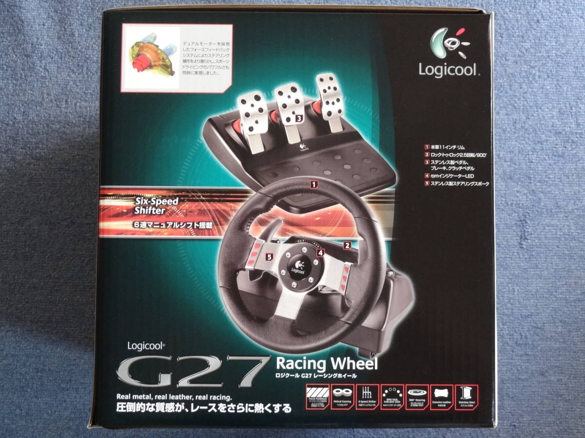 Logicool G27 Racing Wheel (未開封新品)　&　G25/G27用ホイールスタンドプロV2 (未使用品)_画像6