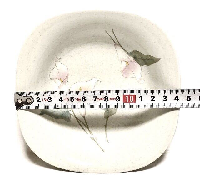 ■MIKASA・ミカサ■フルーツ皿・小皿・取り皿■4客セット■薄緑・花模様・食器_画像6