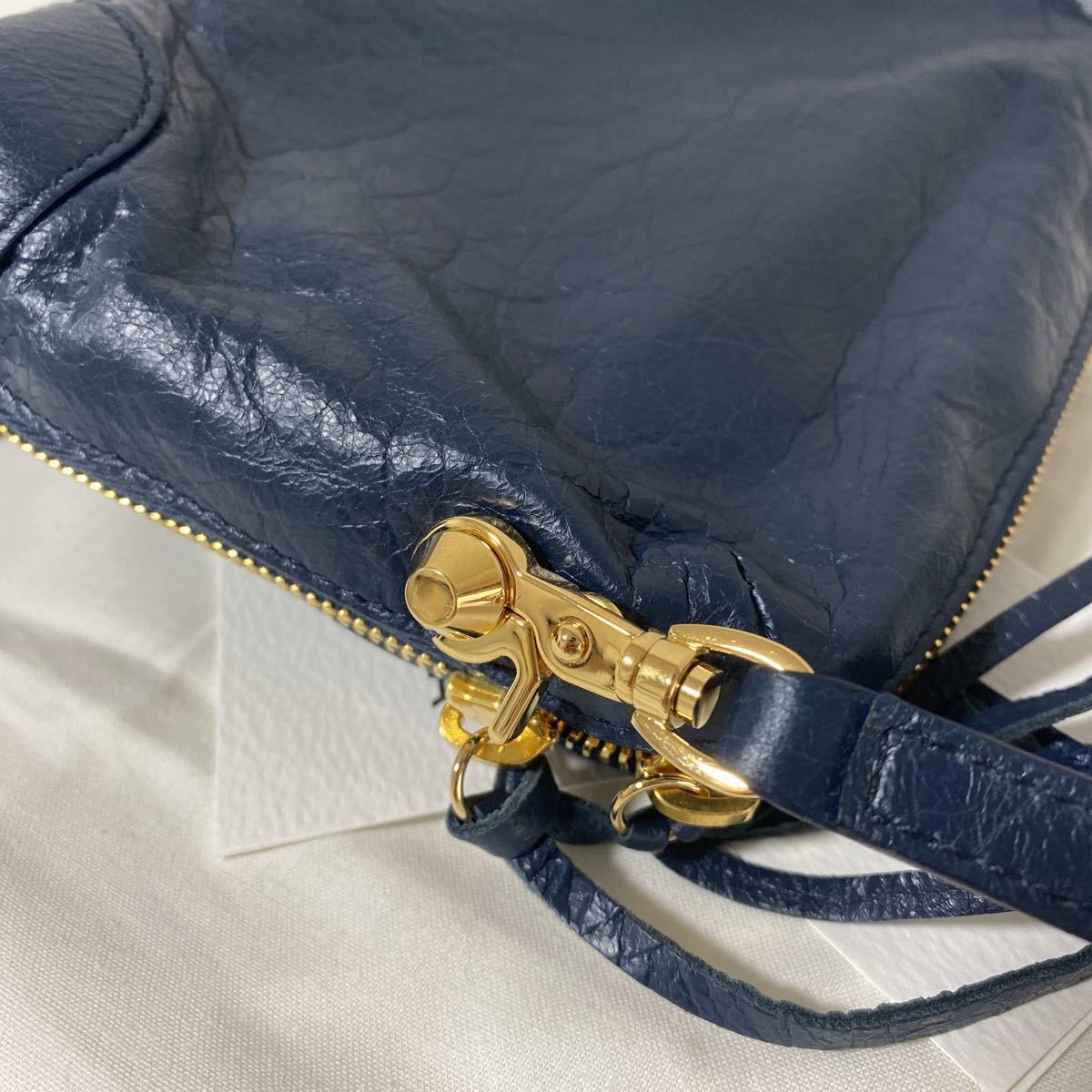 * новый товар * стандартный товар *BALENCIAGA( Balenciaga )/ кожа / Mini сумка на плечо / сумка /CLASSIC REPORTER XS/ темно-синий /488795 D940G 4030