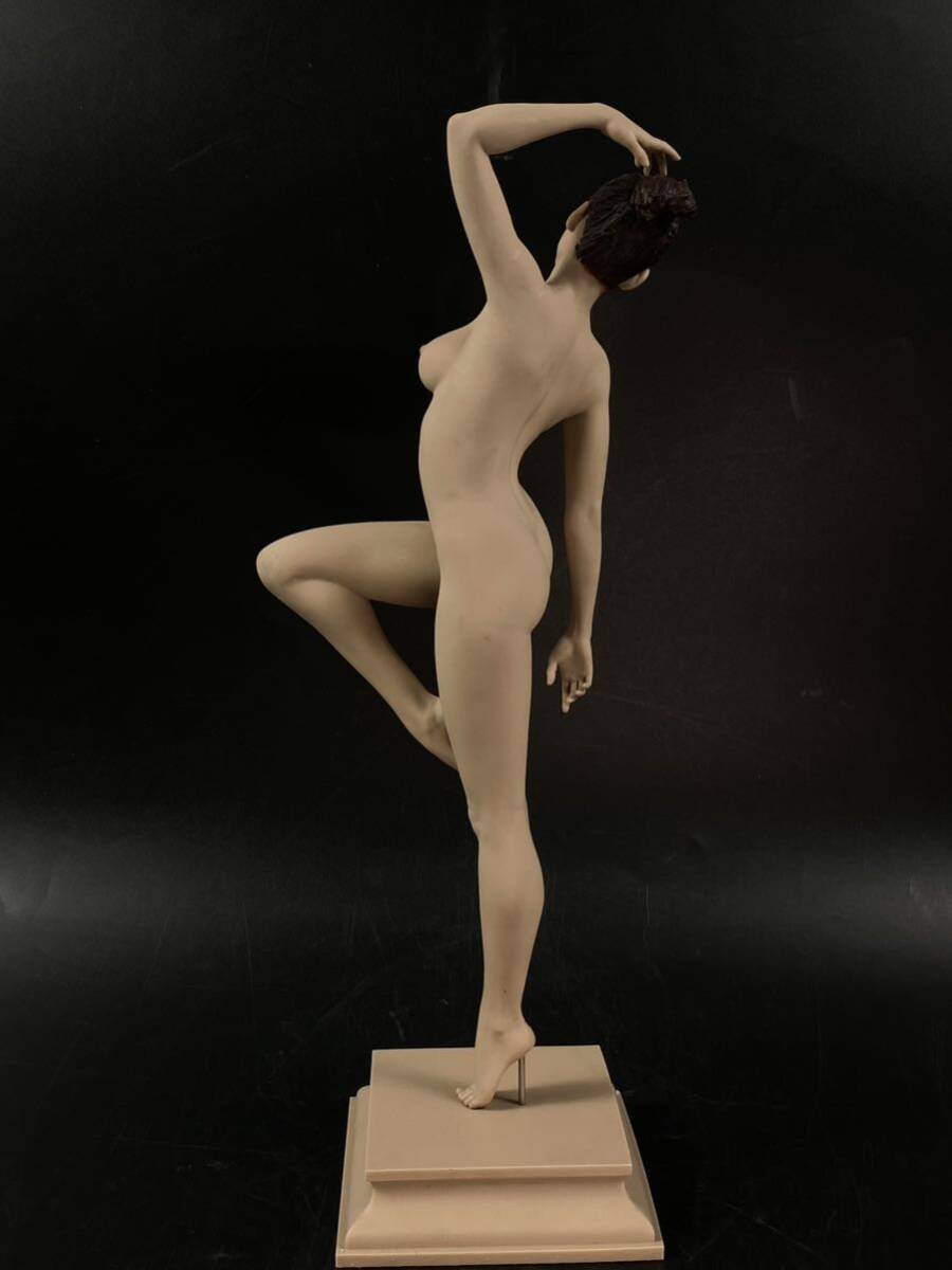 【福蔵】超大型 西洋美術 置物 美人 裸婦 ヌード 樹脂製 少女 女神 女性 高32.3cm_画像3