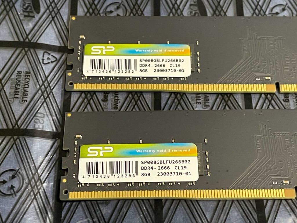 シリコンパワー DDR4-2666 CL19 8GB 2枚セット 合計16GB 管理番号3の画像2