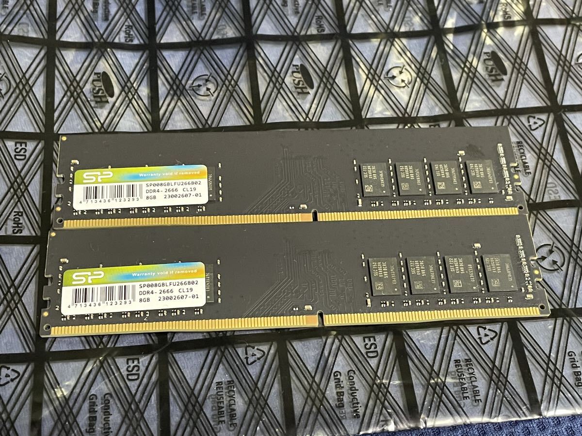 シリコンパワー DDR4-2666 CL19 8GB 2枚セット 合計16GB 管理番号4の画像1
