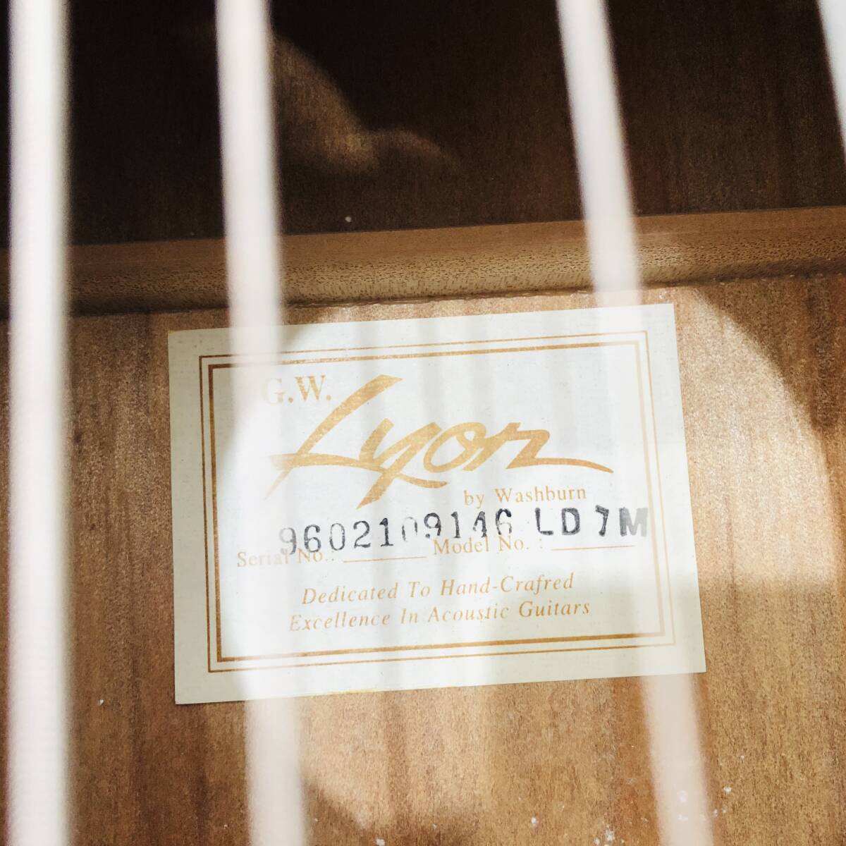 ●ワッシュバーン LD7M アコースティックギター G.W. Lyon washburn アコギ 弦楽器 6弦 演奏 B935の画像10