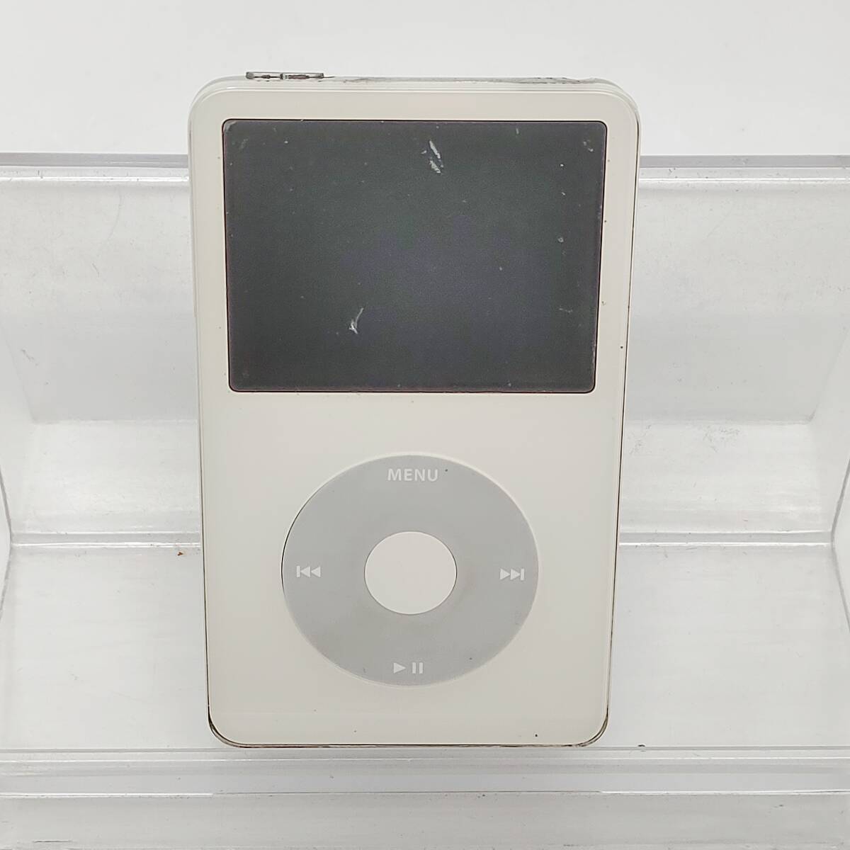 ●動作品 アップル A1136 30GB iPod classic Apple ホワイト アイポッド クラシック プレーヤー 音楽 再生 持ち運び N684の画像2