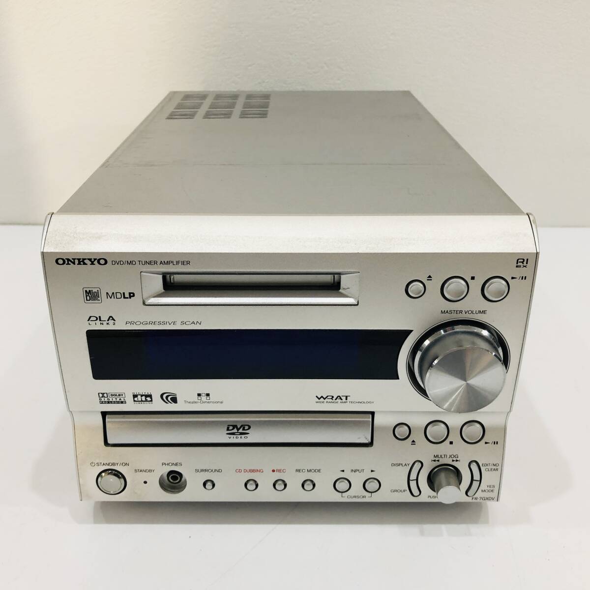 ●オンキョー FR-7GXDV チューナーアンプ ONKYO DVD/MD TUNER AMPLIFIER システムコンポ オーディオ 音響機器 L1233の画像1