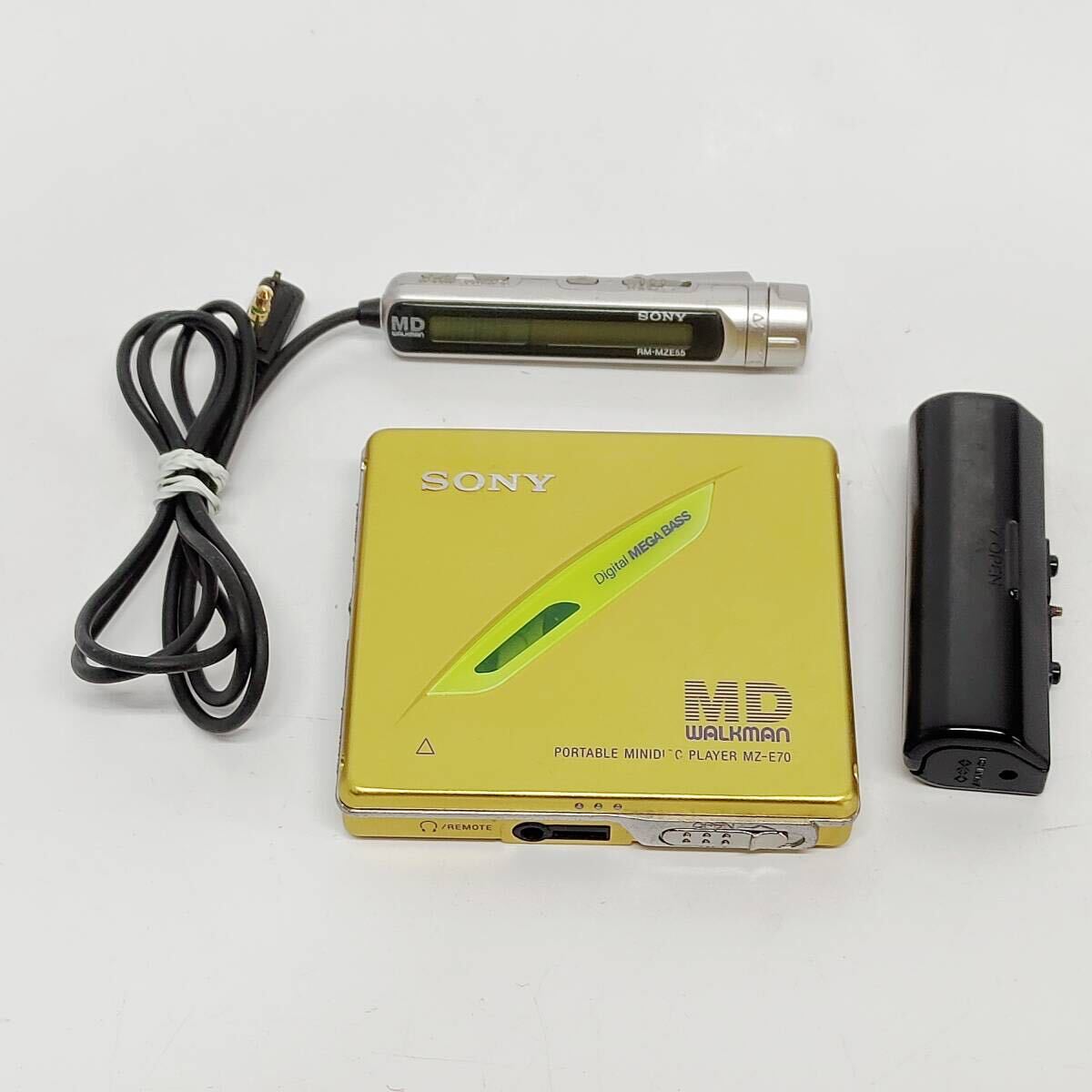 ●ソニー MZ-E70 MDウォークマン SONY イエロー WALKMAN ポータブルMDプレーヤー オーディオ 音響機器 PORTABLE MINIDISC PLAYER N705の画像1