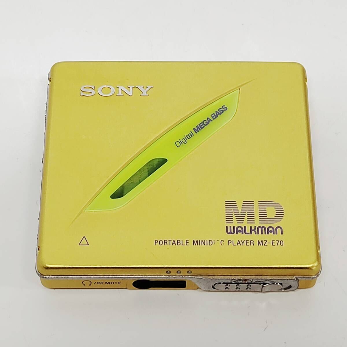 ●ソニー MZ-E70 MDウォークマン SONY イエロー WALKMAN ポータブルMDプレーヤー オーディオ 音響機器 PORTABLE MINIDISC PLAYER N705の画像2